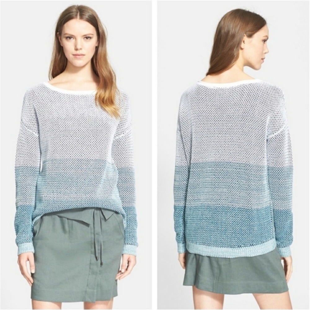 Vince Ombre Jacquard Crew Sweater S